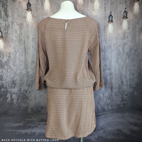 Soft Joie Analee printed drawstring Mini dress in Pureed Pumpkin, size Medium - Picture 6 of 12